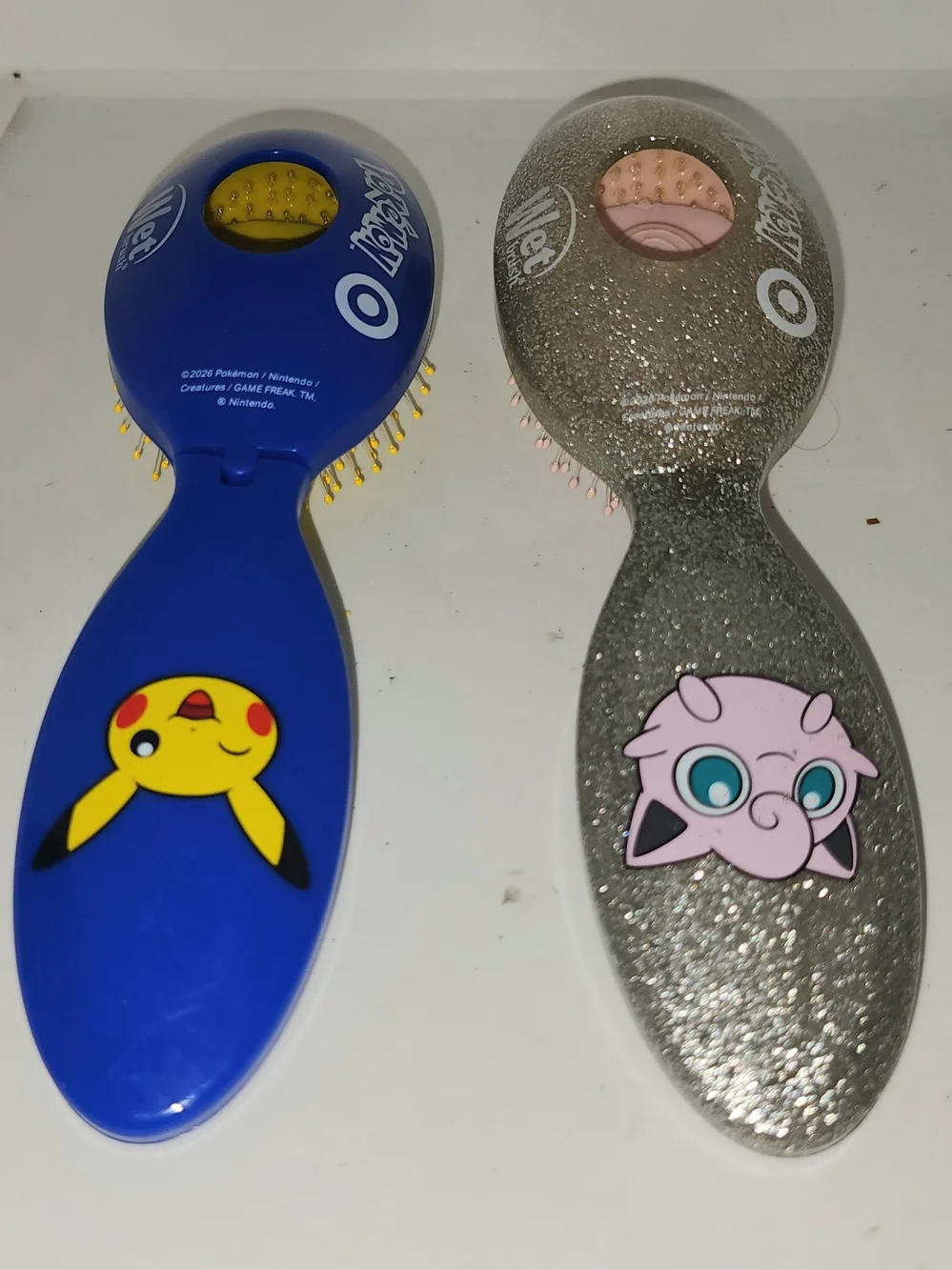 Pikachu & Jigglypuff Pokemon / Target edition Wet Brush folding hair brushes